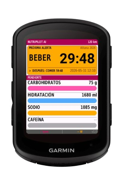 Garmin Edge alerta